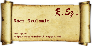 Rácz Szulamit névjegykártya
