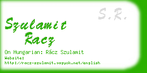 szulamit racz business card